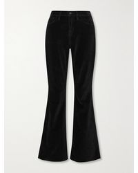 FRAME - Le High Flare Cotton-Blend Velvet Pants - Lyst