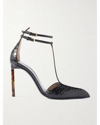 Tom Ford - Pumps Aus Leder Mit Schlangeneffekt - Lyst