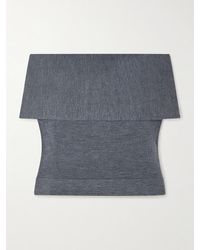 Jonathan Simkhai - Callahan Cropped Off-The-Shoulder Wool Top - Lyst
