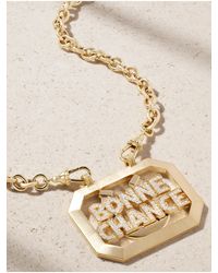 Marie Lichtenberg - Bonne Chance Scapular 18-Karat Diamond Necklace - Lyst