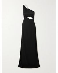 Givenchy - One-Shoulder Cutout Satin And Crepe Gown - Lyst