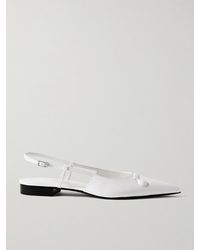 Marni - Trunkaroo Embellished Leather Slingback Point-Toe Flats - Lyst