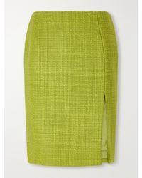 Balmain - Bouclé-Tweed Wool-Blend Knee-Length Skirt - Lyst