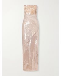 Galvan London - Moonlight Strapless Sequined Tulle Gown - Lyst