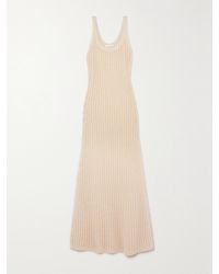 Chloé - Open-Knit Ribbed Wool, Silk And Cashmere-Blend Maxi Dress - Lyst