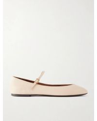 Herbert Levine - Rule The Day Textured-Leather Ballet Flats - Lyst