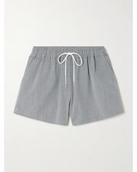 St. Agni - Pinstriped Wool-Blend Twill Shorts - Lyst