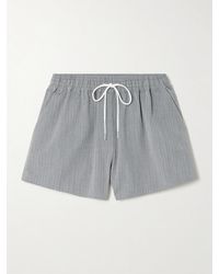 St. Agni - Pinstriped Wool-Blend Twill Shorts - Lyst