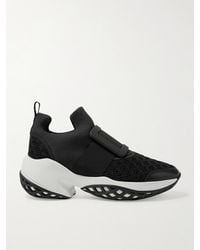 Roger Vivier - Viv Run Mesh And Leather Sneakers - Lyst