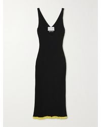 AZ FACTORY - Ester Manas Ruffled Ribbed-Knit Midi Dress - Lyst