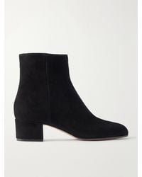 Gianvito Rossi - Joelle 45 Suede Ankle Boots - Lyst