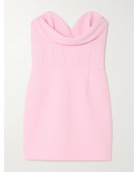 Rebecca Vallance - Empress Strapless Draped Crepe Mini Dress - Lyst