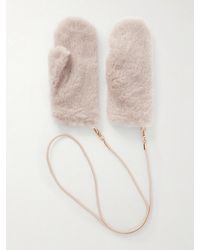Max Mara - Ombrato Strap-Detailed Alpaca, Wool And Silk-Blend Gloves - Lyst