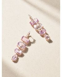 Irene Neuwirth - Gemmy Gem 18-Karat Rose, Kunzite And Pearl Earrings - Lyst