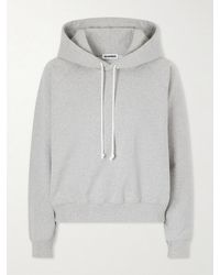 Jil Sander - Cropped Cotton-Jersey Hoodie - Lyst