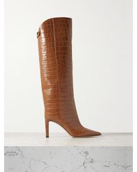 Jimmy Choo - Alizze Kb 85 Croc-embossed Leather Knee-high Boot - Lyst