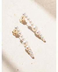 Sophie Bille Brahe - Sienna Moon Perlenohrhänger Mit Details Aus Recyceltem 14 Karat - Lyst