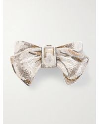Judith Leiber - Bow Just For You Crystal-Embellished-Tone Clutch - Lyst
