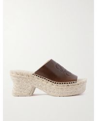 Loewe - Paula's Ibiza Pantoletten Aus Leder Mit Plateausohle - Lyst