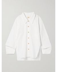 KHAITE - Herschel Oversized Cotton-Poplin Shirt - Lyst