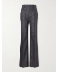 Nili Lotan - Etoile Pleated Checked Wool And Cashmere-Blend Felt Straight-Leg Pants - Lyst