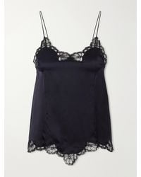 Isabel Marant - Amael Lace-Trimmed Silk-Satin Cami - Lyst
