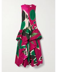 Ulla Johnson - Lee Krasner Mural Draped Printed Cotton-Poplin Gown - Lyst