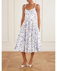 Emilia Wickstead Ragna Rose-print Taffeta-faille Dress in Yellow | Lyst Emilia Wickstead Ragna Rose-print Taffeta-faille Dress in Yellow | Lyst