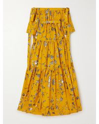 Erdem - Off-The-Shoulder Bow-Detailed Floral-Print Cotton-Faille Gown - Lyst