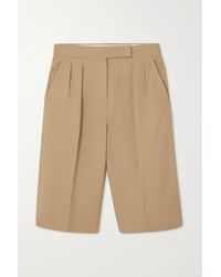 Max Mara Ottuso Stretch-cotton Shorts - Brown