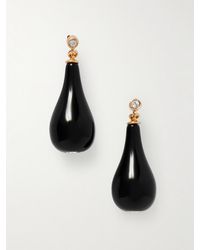 TOTEME - Tone, Crystal And Onyx Earrings - Lyst