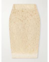 Marni - Tiered Floral-Appliquéd Organza Midi Skirt - Lyst