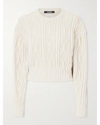 Jacquemus - Amelo Cable-Knit Cotton Sweater - Lyst
