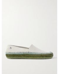 Loewe - Paula's Ibiza Rio Espadrilles Aus Veloursleder Mit Raffiabastbesätzen - Lyst