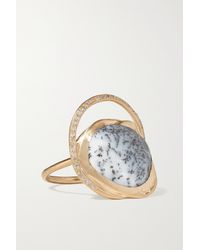 Pascale Monvoisin Gaia 9-karat Gold, Agate And Diamond Ring - Metallic