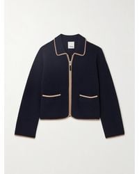 Allude - Piped Wool And Cashmere-Blend Cardigan - Lyst