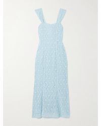 ROTATE BIRGER CHRISTENSEN - Paneled Recycled-Lace Midi Dress - Lyst
