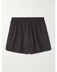 St. Agni - Pinstriped Virgin Wool-Blend Shorts - Lyst