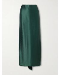 FFORME - Jovie Crepe-Satin Midi Skirt - Lyst
