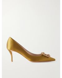 Roger Vivier - Efflorescence 65 Embellished Satin Pumps - Lyst