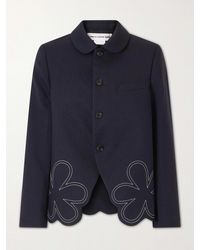 Comme des Garçons - Embroidered Gabardine Blazer - Lyst