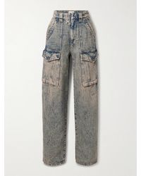 Isabel Marant - Heilani High-Rise Straight-Leg Cargo Jeans - Lyst