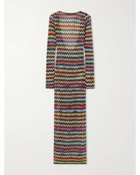 Missoni - Striped Metallic Crochet-Knit Cover-Up - Lyst