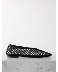 STAUD - Alba Ballerinas Aus Häkelmaterial Mit Lederbesätzen - Lyst
