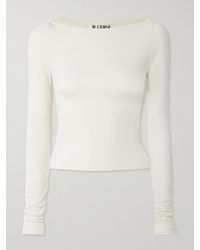 ÉTERNE - Cropped Ribbed Stretch-Jersey Top - Lyst