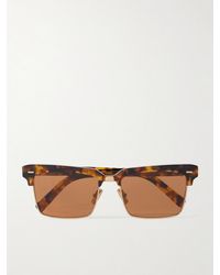 Miu Miu - Square-Frame Acetate And-Tone Sunglasses - Lyst