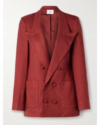 Adam Lippes - Riva Double-Breasted Canvas Blazer - Lyst