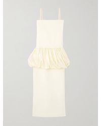 Carven - Layered Grain De Poudre Wool And Gathered Satin Gown - Lyst