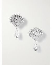 Alessandra Rich - Tone And Crystal Clip Earrings - Lyst