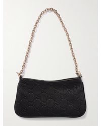 Gucci - Gg Emblem Mini Debossed Textured-Leather Shoulder Bag - Lyst